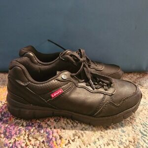 Levi's Kids Black Synthetic‎ Leather Casual Sneakers Shoes Size US 5